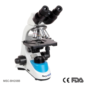 Microscopio biológico, cabeza binocular