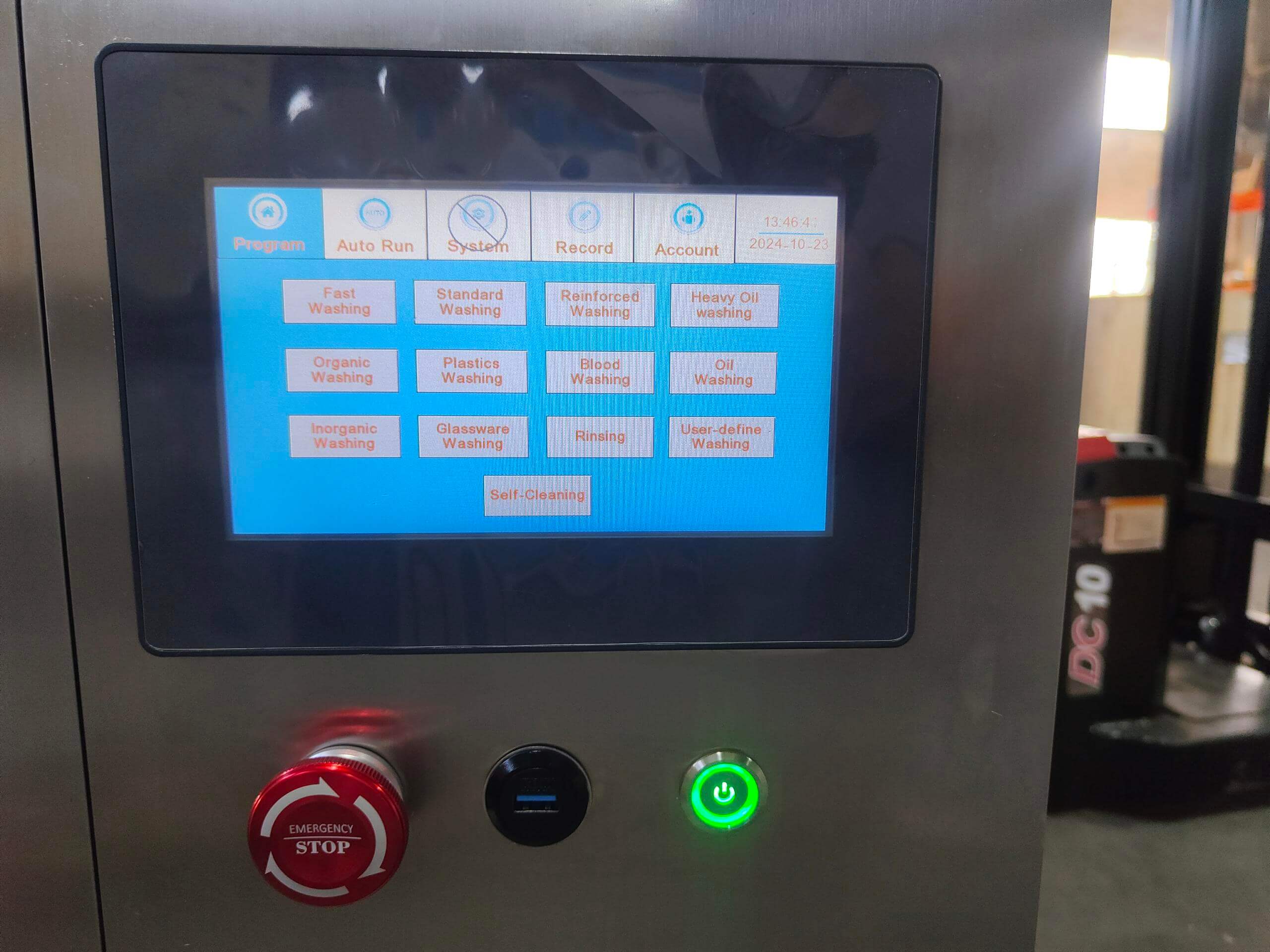 Lavadora de cristalería automática
