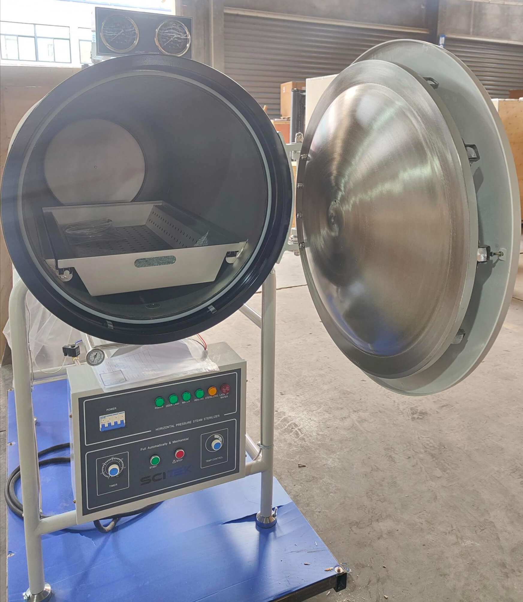 Esterilizador de vapor de presión horizontal