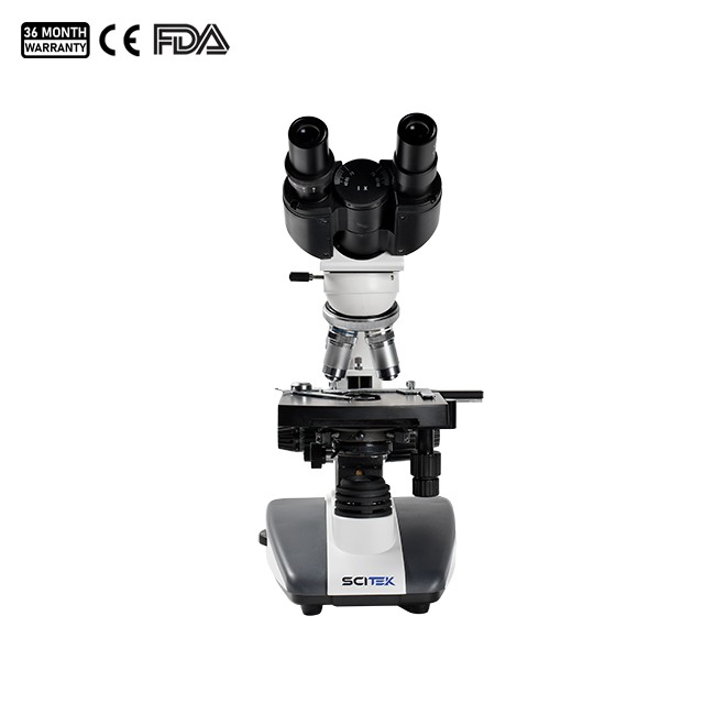 Microscopio biológico, binocular