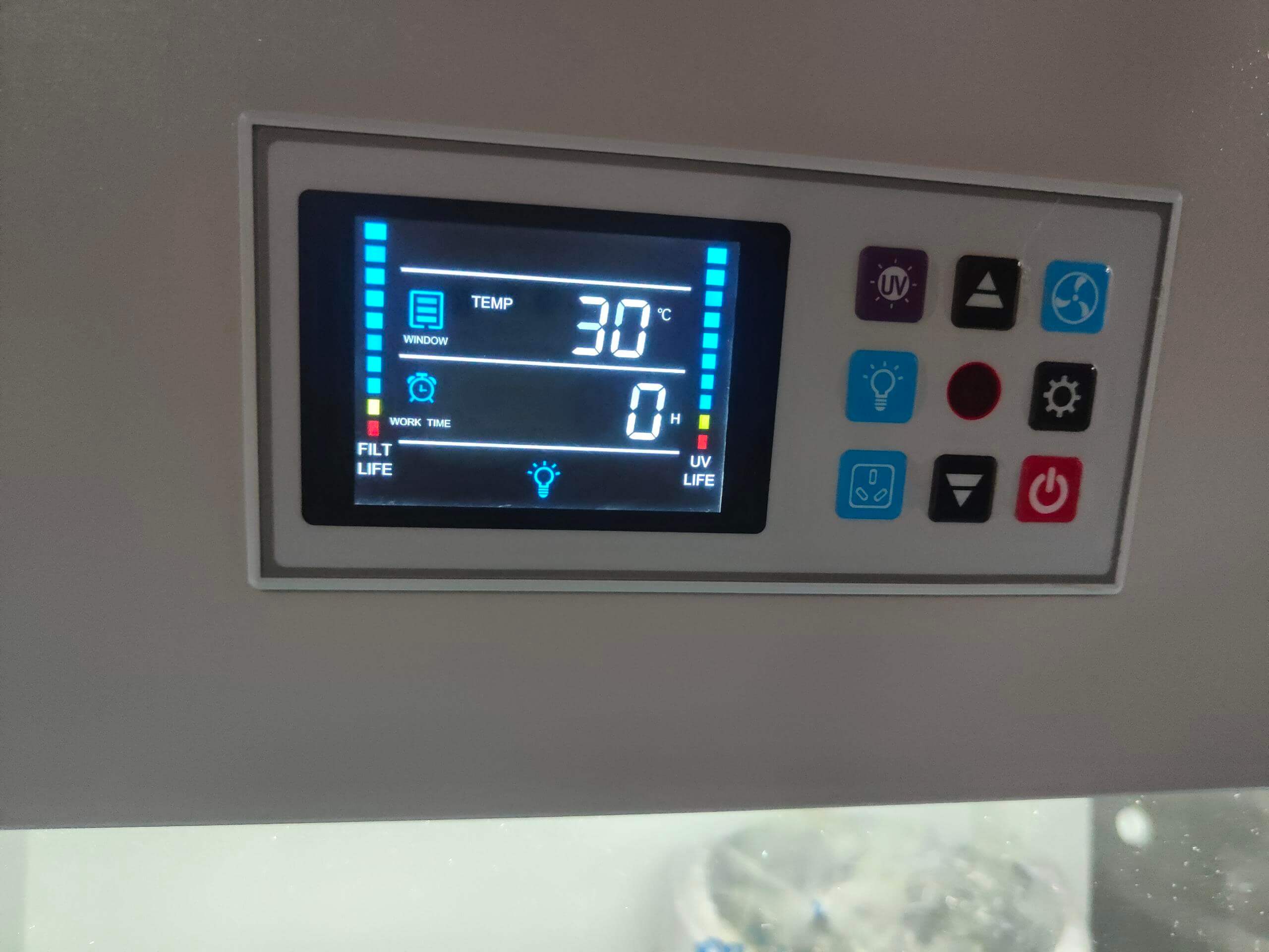 pantalla de campana de ventilación de laboratorio