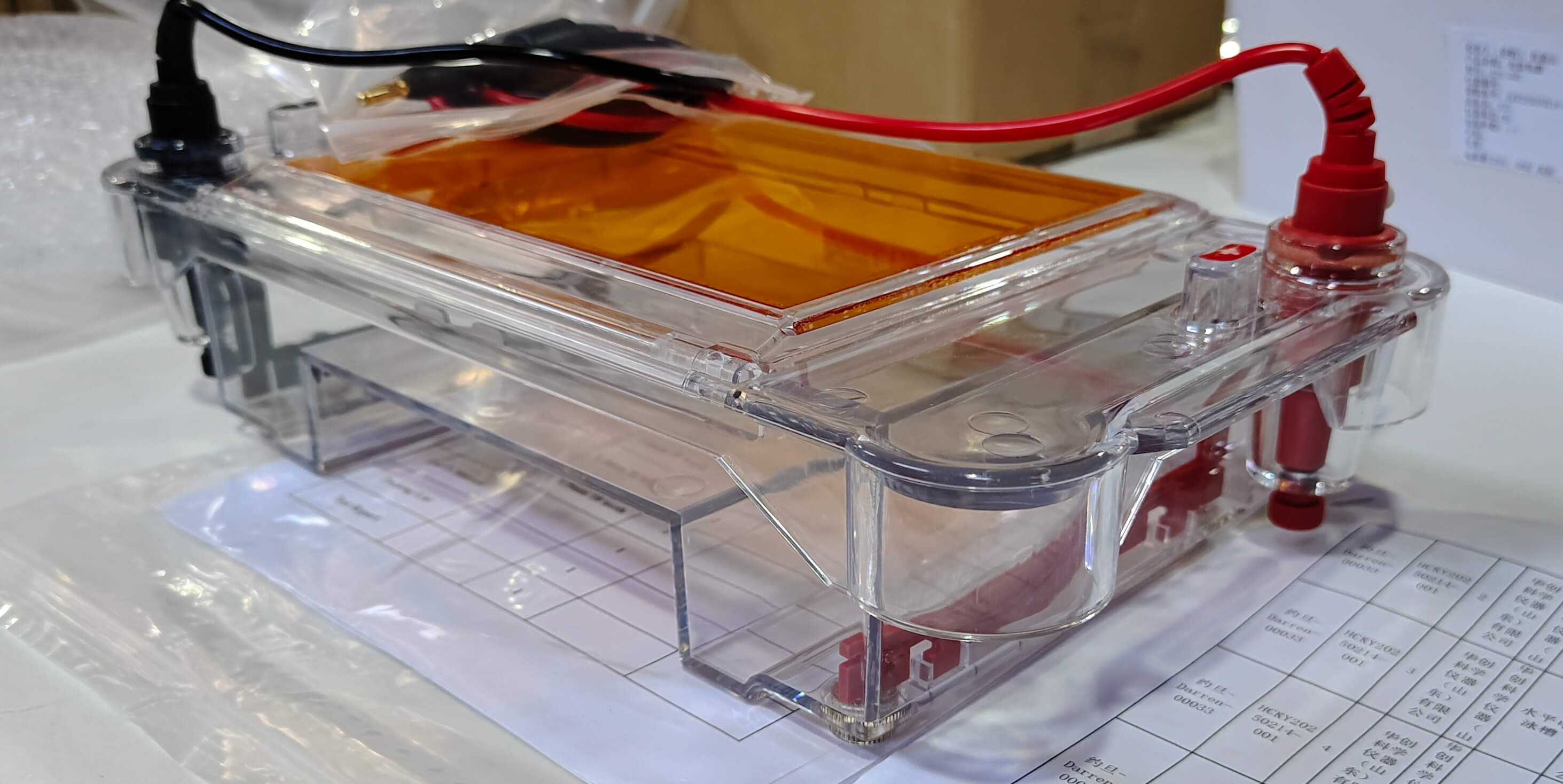 Tanque de electroforesis horizontal