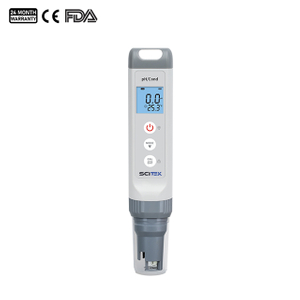 Medidor de pH/conductividad de bolsillo, 3 puntos de calibración